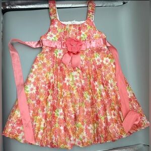 Floral Pink Sleeveless Dress sz 7 Bonnie Jean